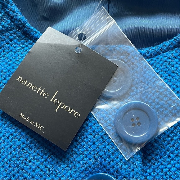 NWT Nanette Lepore Peplum Blue Blazer - Picture 4 of 7